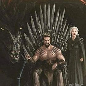 Daenerys With Khal Drogo Paint By Numbers.png