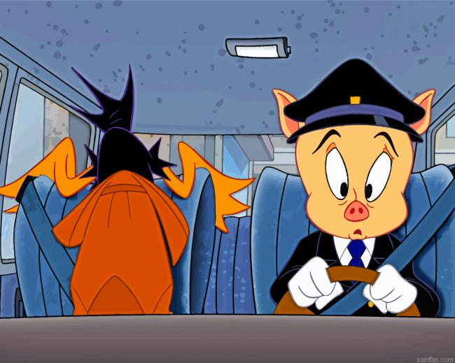 Daffy Duck And Porky Pig Paint By Numbers.png