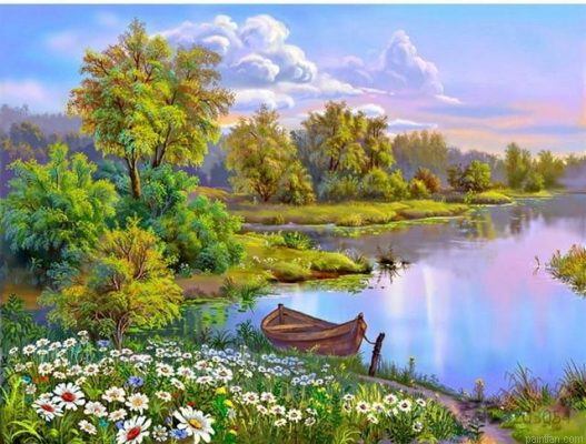 Daisies Lake Paint By Numbers.png
