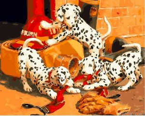 Dalmatian Dogs Paint By Numbers.png