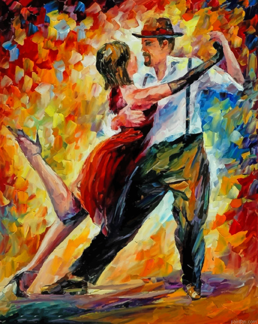 Dancing Couple Art Paint By Numbers.png