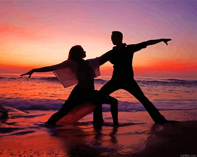 Dancing Couple In The Beach Paint By Numbers.png