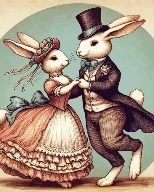 Dancing Rabbits Paint By Numbers.png