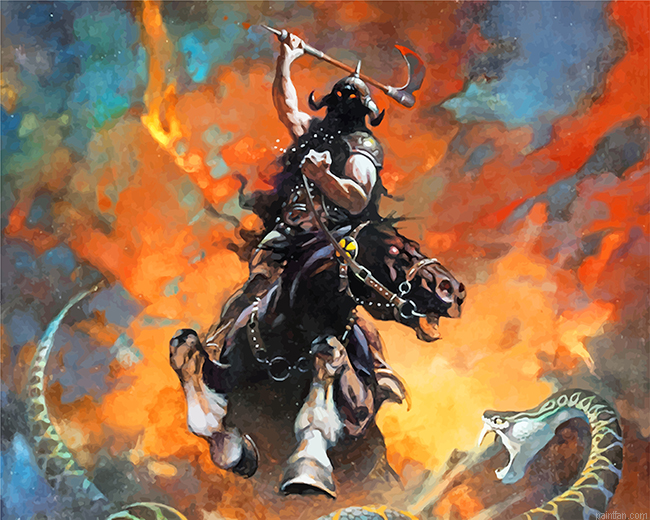 Death Dealer Frank Frazetta Paint By Numbers.png