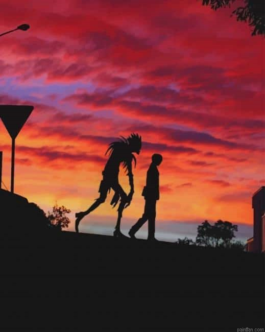 Death Note Ryuk Silhouette Paint By Numbers.png