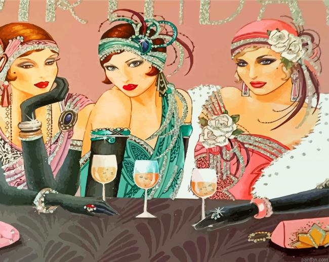 Deco Ladies Celebrating Paint By Number.png