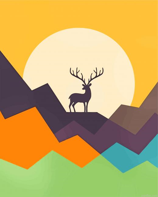 Deer Illustration Paint By Numbers.png