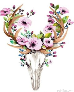 Deer Skull Paint By Numbers.png