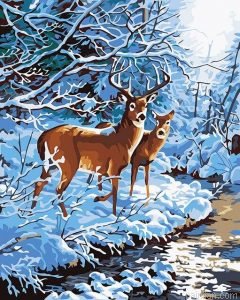 Deers In Winter Paint By Numbers.png