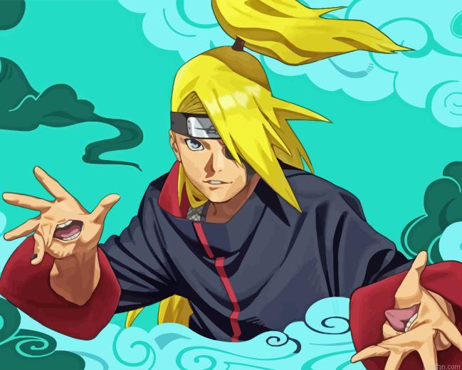 Deidara Anime Paint By Numbers.png