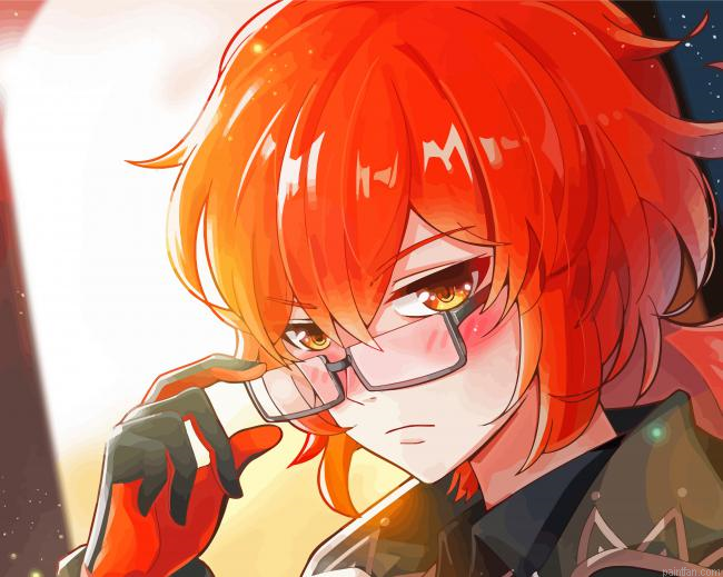 Diluc With Glasses Paint By Numbers.png