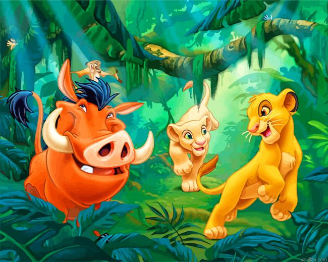 Disney Simba Nala Timon Pumbaa Paint By Number.png