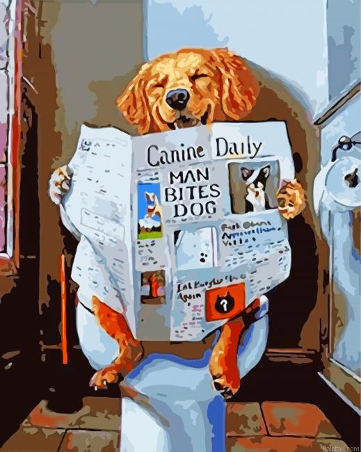 Dog At The Toilet Paint By Number.png