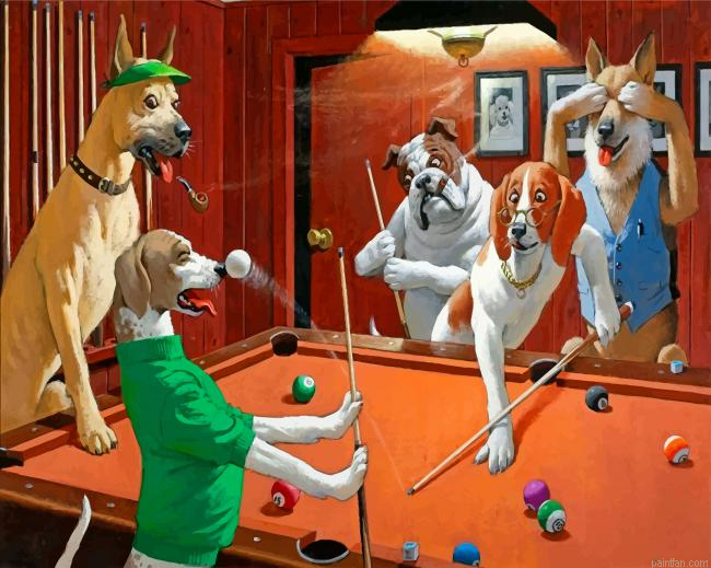 Dogs Playing Pool Paint By Number.png