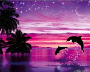Dolphin Silhouette Paint By Numbers.png