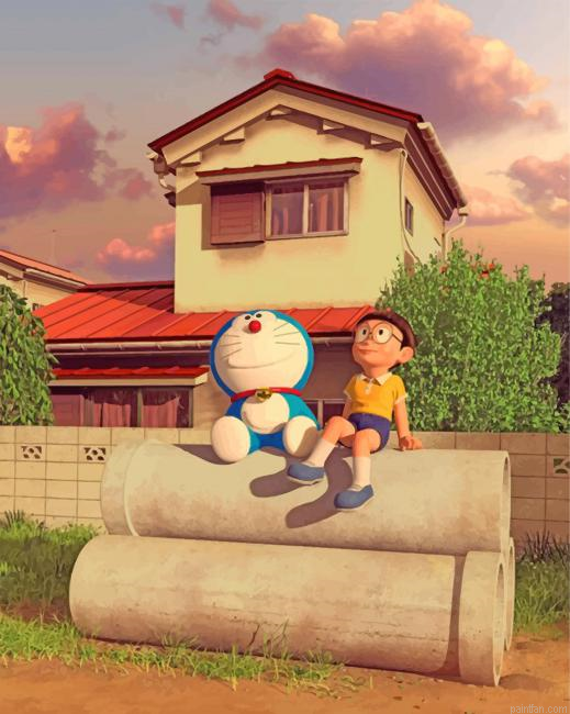 Doraemon And Nobita Paint By Number.png