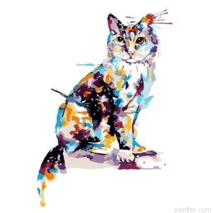 Dotted Cat Paint By Numbers.png