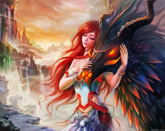Dragon And Girl Paint By Numbers.png