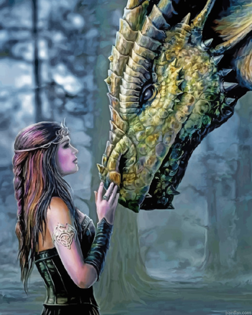 Dragon And Woman Paint By Number.png