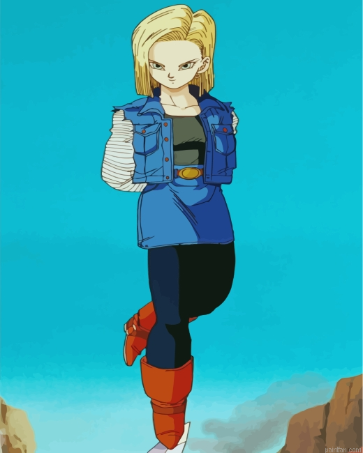 Dragon Ball Z Android 18 Paint By Number.png