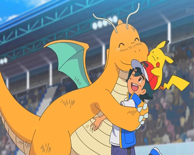 Dragonite And Ash Pokemon New Paint By Numbers.png