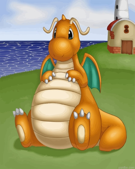 Dragonite Inflation By The Lighthouse Paint By Numbers.png