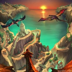 Dragons And Sunset Paint By Numbers.png