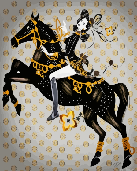 Dressage Horse Paint By Numbers.png