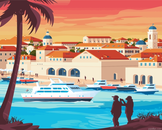 Dubrovnik Vintage Poster Paint By Number.png