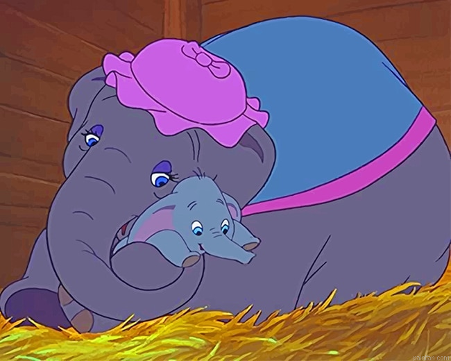 Dumbo And His Mommy New Paint By Numbers.png