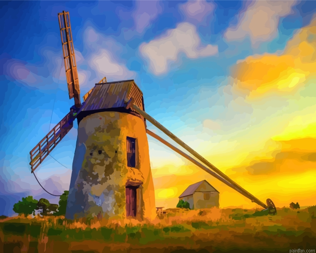 Dutch Windmill Paint By Number.png