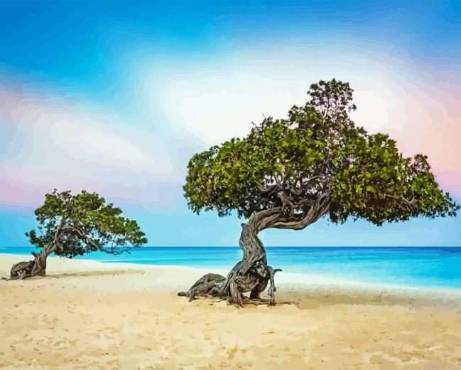 Eagle Beach Aruba Paint By Numbers.png