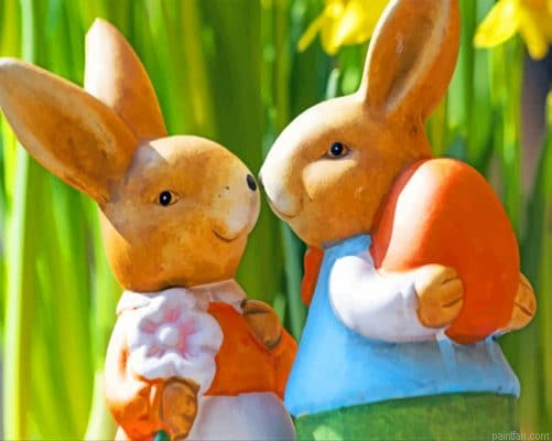 Easter Bunny Rabbits Paint By Number.png
