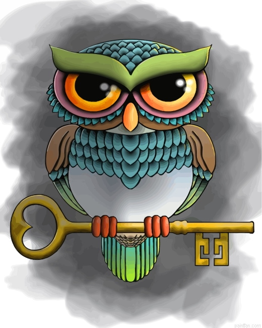 Eastern Screech Owl Paint By Number.png