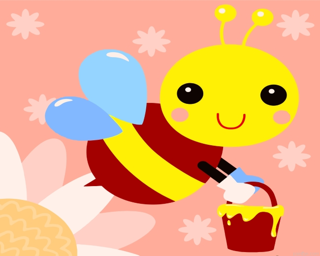 Easy Bee Paint By Number.png