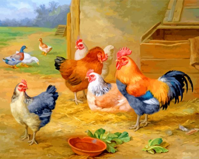 Edgar Hunt King Of The Roost Paint By Numbers.png
