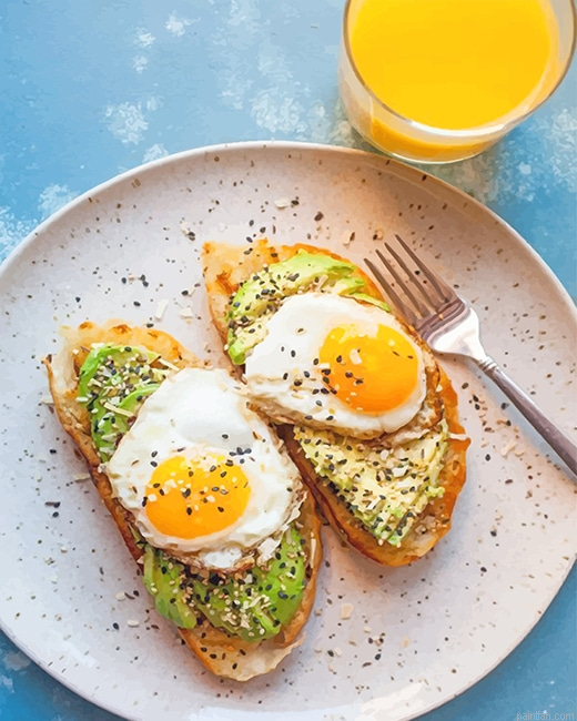 Eggs And Avocado Toast Breakfast New Paint By Numbers.png