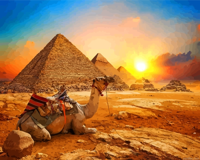 Egypt Desert Camel Paint By Number.png
