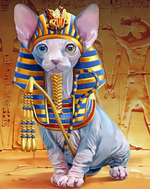 Egyptian Cat Animals Paint By Numbers.png