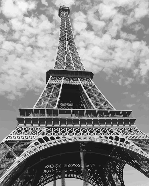 Eiffel Tower Black And White New Paint By Numbers.png