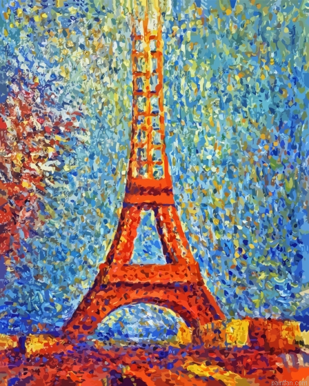 Eiffel Tower George Seurat Paint By Numbers.png