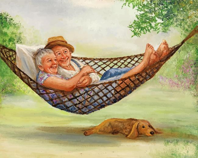 Elderly Couple On Hammock Paint By Number.png