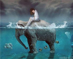 Elephant And Girl Paint By Numbers.png