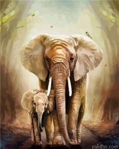 Elephant Mother Paint By Numbers.png