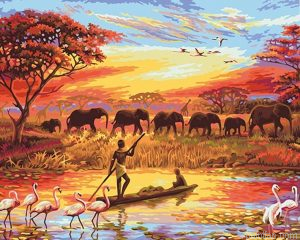Elephants Art Paint By Numbers.png