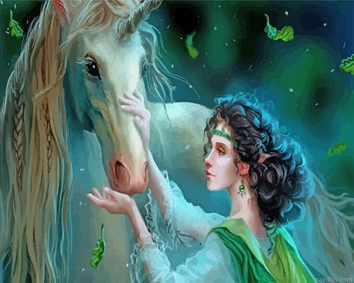 Elf With Unicorn Paint By Number.png