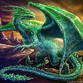 Emerald Dragon Fantasy Paint By Numbers.png