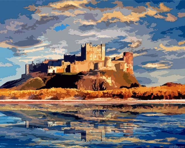 England Bamburgh Castle Paint By Numbers.png