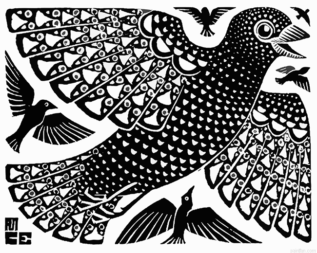 Escher Bird Paint By Number.png