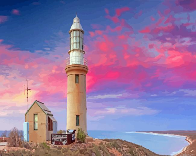 Exmouth Lighthouse Sunset Paint By Numbers.png